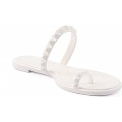 Maria Flat Jelly Sandals White White