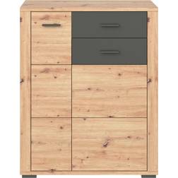 Xora Cabinet Anthracite/oak Schuhregal 85x105cm