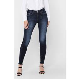 Only Damen Jeans Blush Life Mid Ank Dark Blue