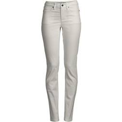 Lands' End Straight Fit Öko Jeans Mid Waist, Damen, Größe:36 regular, Weiß Baumwoll-Mischung/Polyester-Mischung, Weiß