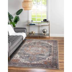 Adiva Rugs Machine Washable Water Multicolor, Black 36x60"