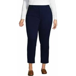 Lands' End Slim Fit 7/8-Chinos, Damen, Größe:50 plus, Blau, Baumwoll-Mischung, Blau