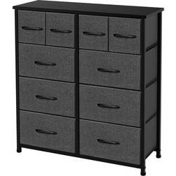 AZL1 Life Concept Fabric Storage and Organization Charcoal Grey Chest of Drawer 31.5x34.2"