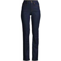 Lands' End Straight Fit Recover High Waist Jeans, Damen, Größe:44 regular, Blau, Baumwoll-Mischung, Blau