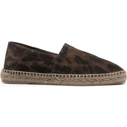 Tom Ford cheetah-print suede espadrilles men Calf Leather/Rubber/Calf Leather Brown