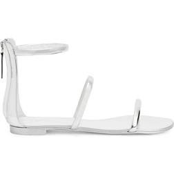 Giuseppe Zanotti Harmony strap-detail sandals women Leather/Leather/Polyester/Polyurethane/Thermoplastic Polyurethane TPU Silver