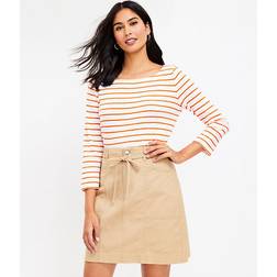 Loft Loft Petite Twill Tie Waist Pocket Skirt Seaside Sand