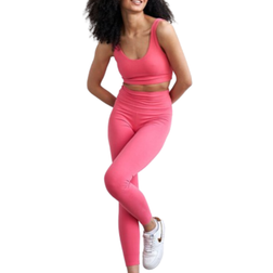 Samarali Yoga Bra and Leggings Set - Coral