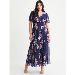 Scarlett & Jo Isabelle Flower Maxi Dress, Blue/Multi