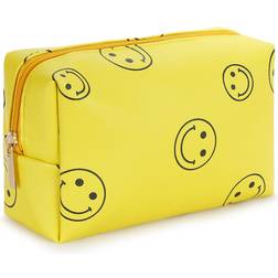 Waloner Organizer Cute Portable Smiley Makeup Bag - Yellow