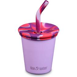 klean-kanteen Kinder Straw Lid Steel Cup Gruen 296ml