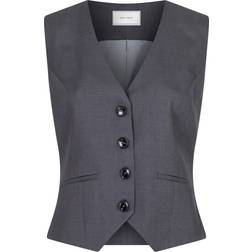 Neo Noir Vendetta Melange Vest - Dark Grey