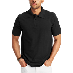 Hanes Men's Pique Polo Shirt - Black
