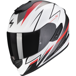 Scorpion Exo-1400 Evo Air Thelios Matt White-Red Full Face Helmet White