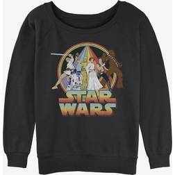 Star Wars Psychedelic Squad Girls Slouchy Sweatshirt - Black