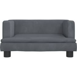 vidaXL Sofa Velor Dark Grey