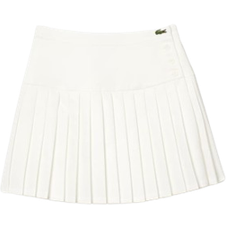 Lacoste Women's Pleated Button Waist Skirt White