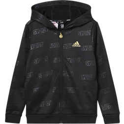 Adidas Kid's Sport Performance Full-Zip Hoodie - Black/Gold