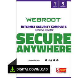 Webroot Internet Security Complete with Antivirus Protection for 5 Device