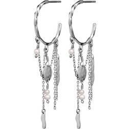 Maanesten Notus Earrings - Silver/Pearls