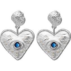 Maanesten Constantine Earrings - Silver/Blue/Transparent