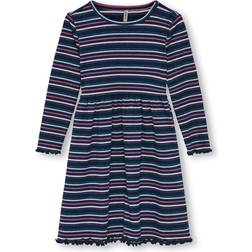 Only O-neck Dress With Stripes