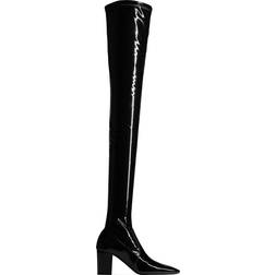 Saint Laurent Betty Overknees Aus Latex Schwarz