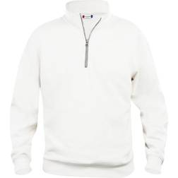 Clique Basic Half Zip Sweatshirt - White