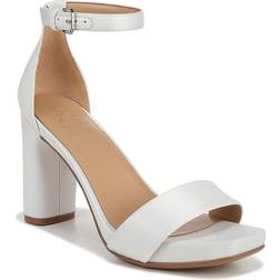 Naturalizer Joy Sandal Women's Pearl White Heels Sandals Ankle Strap Block