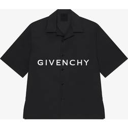 Givenchy Boxy-Fit Logo Camp Shirt - Black