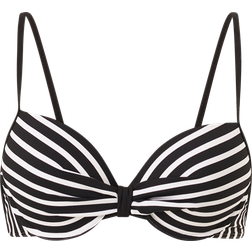 Esprit Stripe Bikini Top - Black