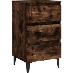 vidaXL 813140 Smoked Oak Nattbord 35x40cm