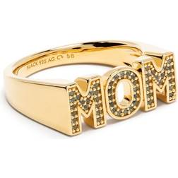 Maria Black Mom Embelished Ring - Gold/Saphire