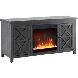 Hudson & Canal Electric Fireplace TV Stand Grey TV Bench 47x24"