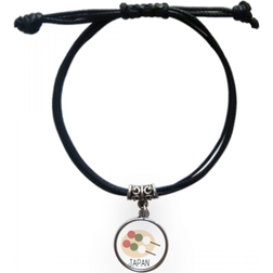 Traditional Japanese Local Snack Ball Bracelet - Black/Silver