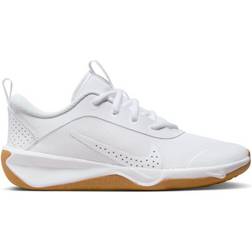 Nike Omni Multi-Court Shoes GS - White/Pure Platinum/Light Smoke Grey/White
