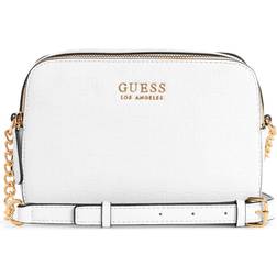 Guess Factory Kolt Logo Double Zip Mini Crossbody - White