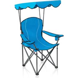 Alpha Camp Foldable Camping Chair with Sun Canopy, up to 160 kg Load