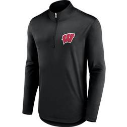 Fanatics NCAA Men's Wisconsin Badgers Black Logo Quarter-Zip