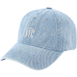 Shein 1pc Men's Sun Protection Outdoor Sport Washed Denim Baseball Cap With Nyc Embroidery For Daily Wear