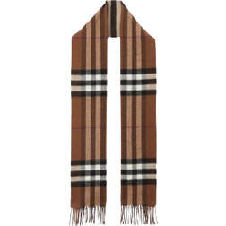 Burberry Check Cashmere Scarf - Birch Brown