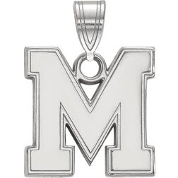 LogoArt University of Memphis Large Initial A-Z Pendant - White Gold