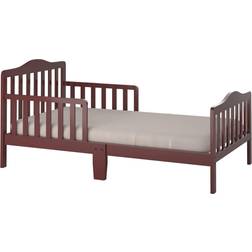 Bed Bath & Beyond Classic Design Kids Wood Toddler Bed Frame with Two Side Safety Guardrails 29x53"