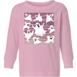 Kid's Halloween Ghosts T-Shirt - Pink