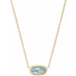 Kendra Scott Elisa Pendant Necklace - Gold/Light Blue