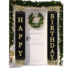 Shein Party Decorations Birthday Curtain Black/Gold