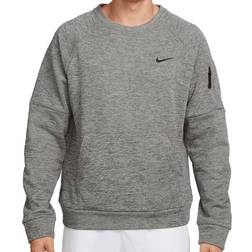 Nike Therma-FIT Crewneck Sweater - Dark Grey Heather/Black