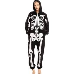 Spooktacular Creations Unisex Skeleton Adult Sleepwear Costume Black