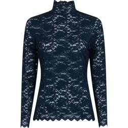 Neo Noir Liza Laceflower Blouse - Navy