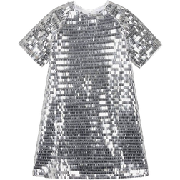 The Tiny Universe Girl's Mirror Sequin Dress - Silver